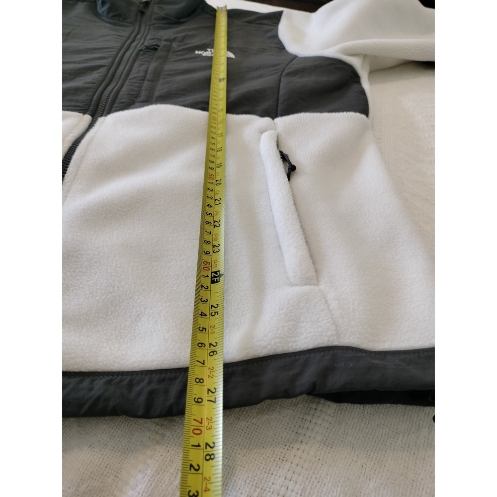 TNF The North Face Denali Fleece Jacket Womens XL White Gray Full Zip Polartec - Picture 4 of 16